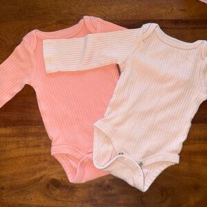 Cloud Island Pink and Cream Bodysuit Set
